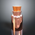 Sleek Copper Metal Bottle with Cork Stopper for Daily Household Use