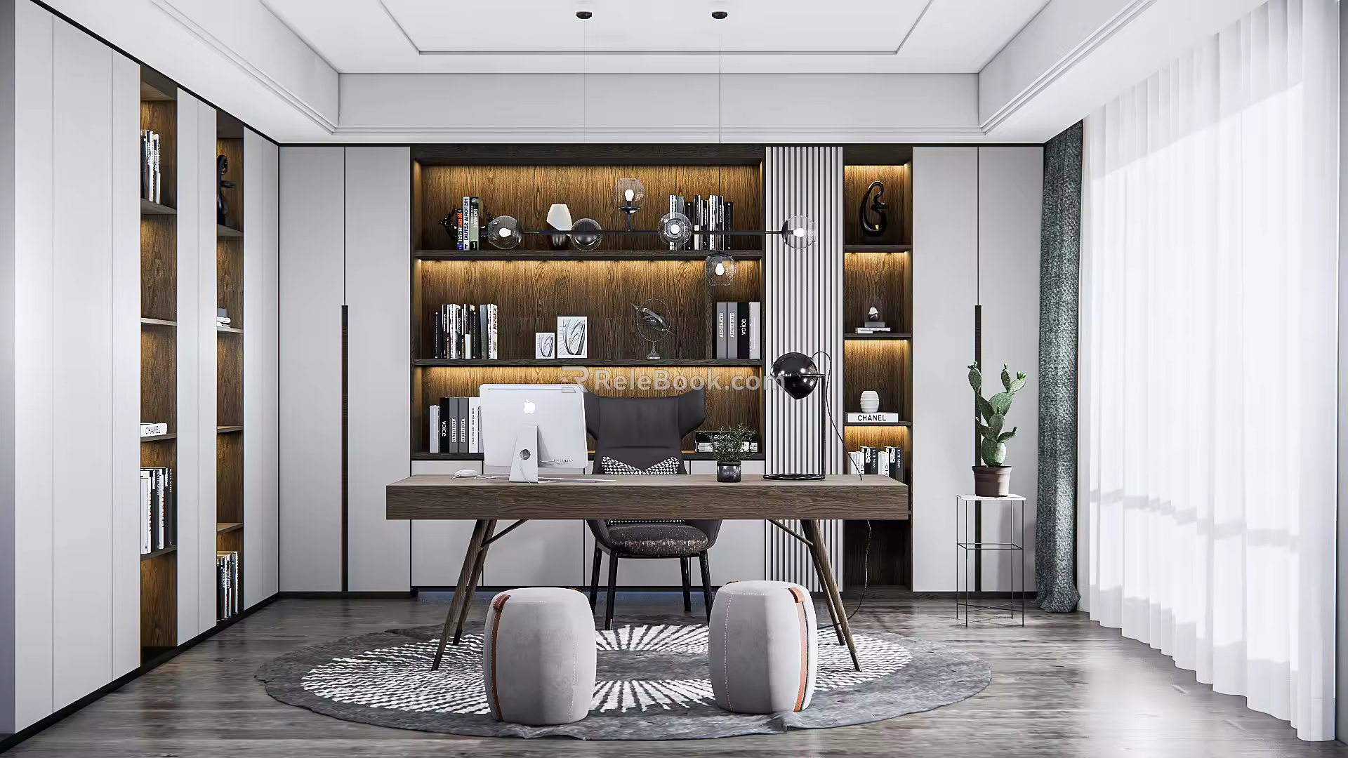 Modern study 3d model