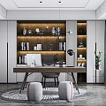 Modern study 3d model