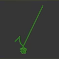 Handmade Braided Rope Hook With Long Rod And Flower Knot Decoration For Household Daily Use