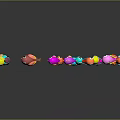 Colorful Birds Display Various Colors And Poses On Dark Background With Reflections