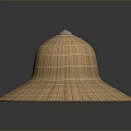 Handmade Bamboo Woven Wide Brim Hat With Natural Tone And Craft Details