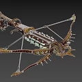 Cartoon crossbow game equipment toxic crossbow wooden crossbow bow arrow crossbow PBR material crossbow long range weapon cold weapon hunting 3d model