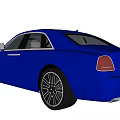 Luxury Blue And White Car With Classic Grille And Stylish Wheels Design