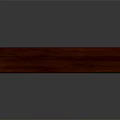 Mahogany Rectangular Wooden Box With Wood Grain Surface And Gold Metal Clasps