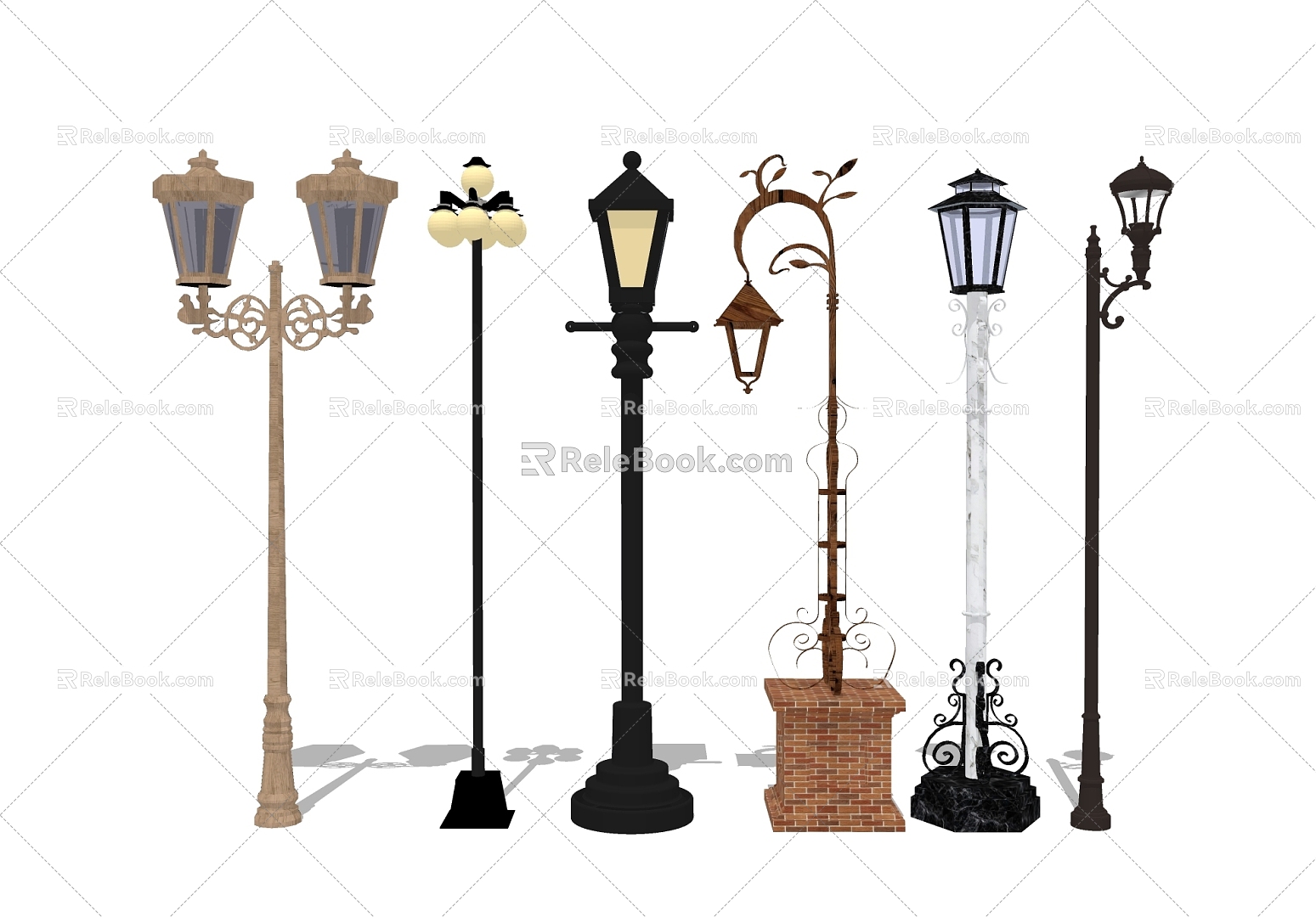 Outdoor street lamp 3d model