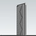 Modern High Rise Building Architectural Design With Twisted Exterior Facade