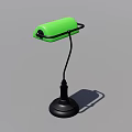 Modern Table Lamp as Daily Electrical Appliance With Green Shade And Black Stable Base