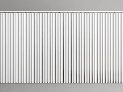 White Vertical Blinds With Sleek Uniform Slats For Window Covering 3d model
