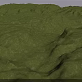 Aerial Planning of Green Hills Undulating Terrain with Grass Covered Natural Landscape