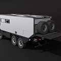 White Off Road Camper Truck With Six Wheel Drive Roof Rack And Rugged Exterior