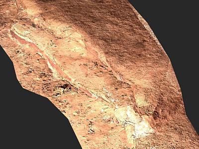 Rural Landscape Showcasing Reddish Brown Rocky Terrain With Textured Surfaces And Light Colored Areas 3d model