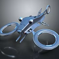 Advanced Metallic Mechanical Device With Circular Rings And Spherical Components