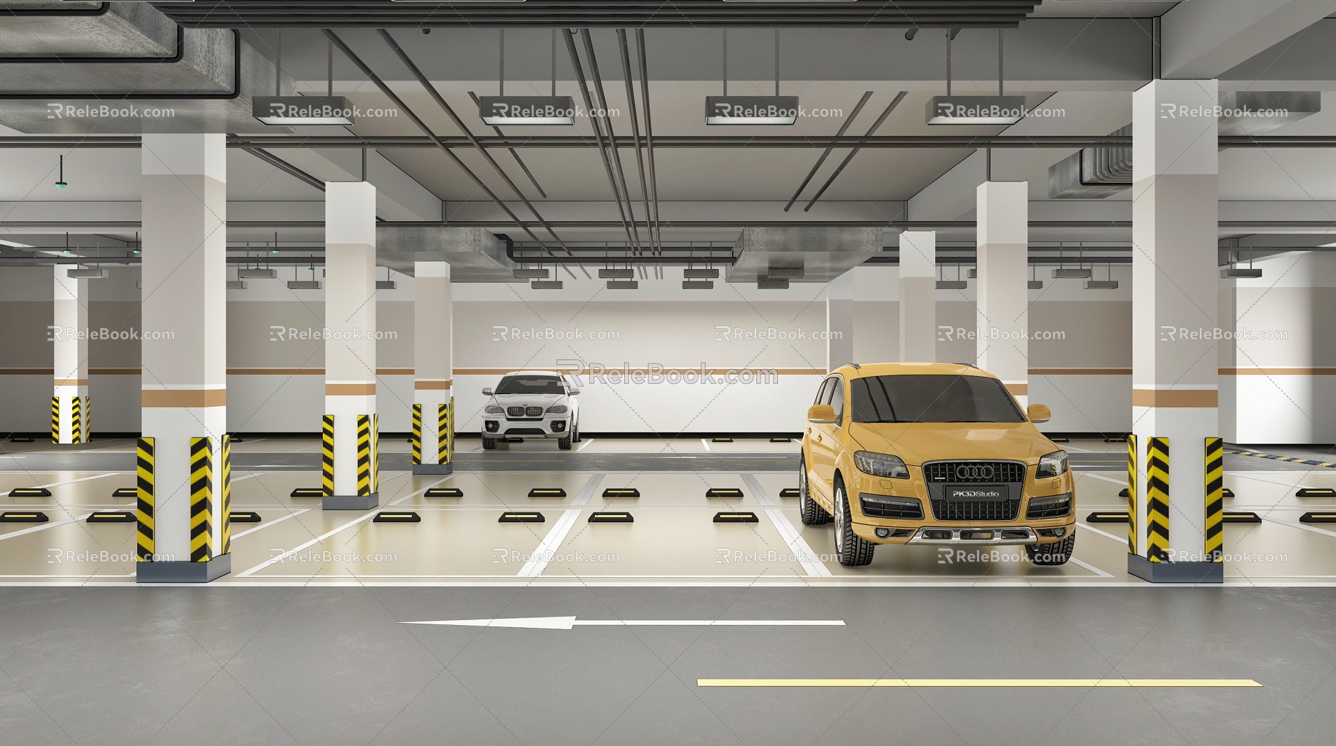 Underground Parking Modern Parking 3d model