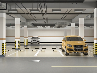 Underground Parking Modern Parking 3d model