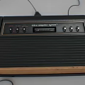 Industrial Equipment Main Unit With Wooden Panel Buttons Knobs Cables And Joystick Controller Red Knob
