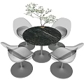 Modern leisure table and chair combination 3d model