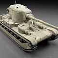 Vintage Military Tank 3D Rendered Side View With Weathered Exterior And Cannon Barrel