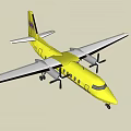 Yellow NORD AIRWAYS Passenger Plane With Twin Propeller And N702 Registration