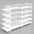 Open Design Display Shelving Units with Metal Frame and Wooden Shelves for Retail Stores