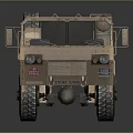 Tan Military Fuel Truck With Large Tank And Multiple Wheels Structure