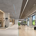 Indoor Golf Simulator Practice Space With Green Turf And Golf Course Display For Fitness Training