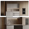 Modern Kitchen Interior With Wooden Gray Cabinets Marble Island And Appliances