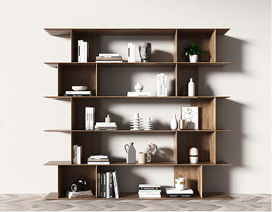 Modern bookcase combination 3d model