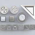 Modern Bathroom Accessories Floor Drains With Various Shapes Marble Texture And Designs