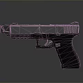 Tactical Modern Pistol With Ergonomic Black Grip And Silver Metal Body
