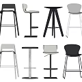 Bar Chair Combination 3d model