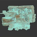 Rock Cliff Building Structure With Multi Level Platforms And Metal Houses