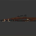 Vintage Rifles With Wooden Stocks Bullets And Gun Parts