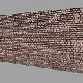 Rustic Red Brick Wall With Textured Surface And Classic Pattern Design 3d model