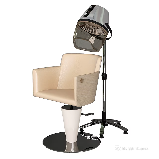 Beige Modern Massage Chair With Comfortable Leather Seat And Ergonomic Massage Functions 3d model 