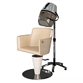 Beige Modern Massage Chair With Comfortable Leather Seat And Ergonomic Massage Functions