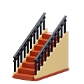 Modern Stairs Cartoon Stairs 3d model