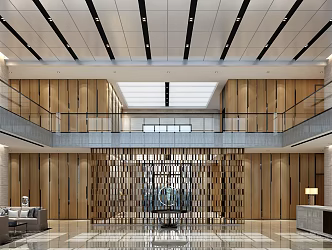 Modern Hall Office Lobby 3d model