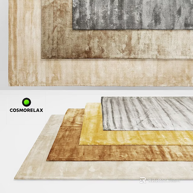 COSMORELAX Square Carpet Various Colors Styles And Textures For Home Decor 3d model