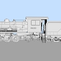 old train locomotive steam train 3d model