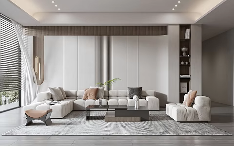 modern living room 3d model