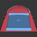 Pink and Blue Tent with Door and Window for Outdoor Camping Use