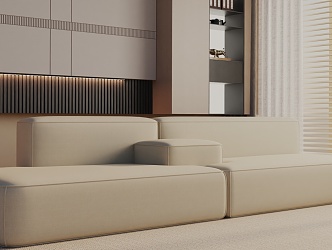 Three-seat sofa 3d model