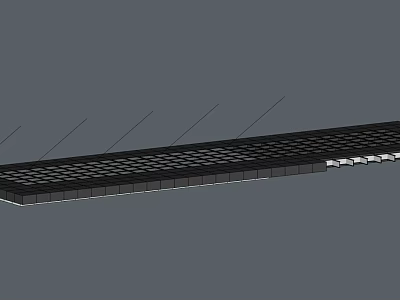 Modern Outdoor Canopy with Grid Design Black Frame and White Connectors 3d model