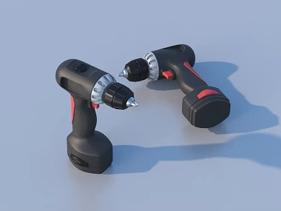 electric drill cordless electric drill hardware tools 3d model