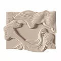 Beige 3D Wall Decor With Wavy Texture And Modern Artistic Relief Design