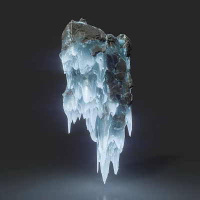 Ice Block Ice Wall Ice Cave Stone Cave Cave Frozen Icicle Stone Ice Stone 3d model