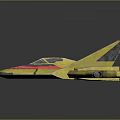 Futuristic Cosmic Spaceship Featuring Yellow Aerodynamic Design And Detailed Wing Structure For Space Exploration