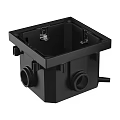 Industrial Floor Mounted Junction Box With Metal Cover And Circular Interface Ports