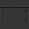 Vintage Green Table With Metal Legs And Smooth Surface Design Style